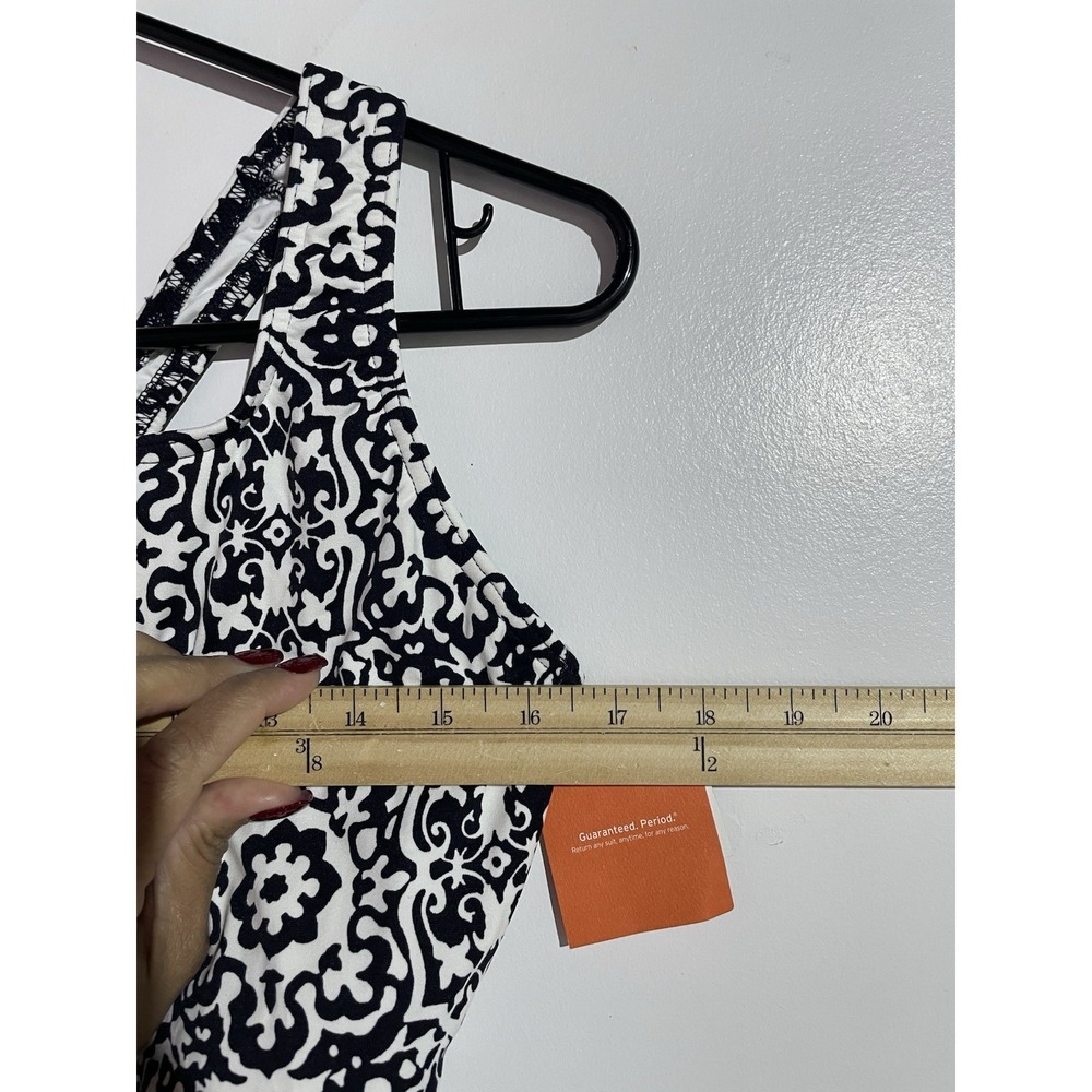 Lands End One Piece Swimsuit 12 Floral Beach Resort Cruise Slimming Pool Tanning - Picture 9 of 11
